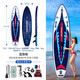 MSEASFREE25年新品海洋動(dòng)物沖浪板SUP充氣槳板劃水浮板釣魚(yú)板劃漿板 藍旗魚(yú)