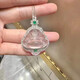 新中式水沫玉翡翠佛公吊墜s925純銀鑲嵌彌勒佛大肚佛項(xiàng)鏈女 冰種佛公吊墜