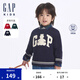 Gap【大小童同款】男童小熊毛衣兒童裝上衣641748 海軍藍 120 cm(6-7歲) 亞洲尺碼