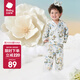 babycare兒童山茶花家居服秋冬男童空調(diào)服女童寶寶長袖睡衣秋季 哈沃伊山茶藍(lán) 90