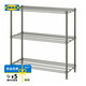宜家（IKEA）OMAR奧馬爾擱板組合收納置物架現(xiàn)代簡約銀色戶外和陽臺(tái)用 灰綠色擱架92x36x94cm