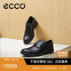 愛步（ECCO）正裝皮鞋男 增高布洛克雕花牛皮德比鞋 里斯622164 黑色42