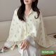 婧麒（JOYNCLEON）純棉月子披肩長(zhǎng)款產(chǎn)后夏斗篷防風(fēng)孕婦哺乳護(hù)肩頸椎坎肩空調(diào)房 快樂的小狗 均碼