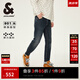 杰克·瓊斯（JACK&JONES）秋時尚潮修身水洗貓須薄絨保暖彈力牛仔褲長褲男褲男裝224432006 A14深牛仔藍 29 170 W29/L30