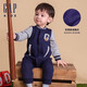 蓋璞嬰幼兒秋冬小熊logo抓絨連體衣兒童裝外出爬服哈衣643422