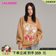 LALABOBO孫雪寧同款寬松顯瘦衛(wèi)衣女櫻桃可愛減齡百搭多巴胺上衣RBDC-TS15 咖色 S