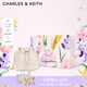 CHARLES&KEITH絎縫菱格鏈條水桶包雙肩包包女包女友生日七夕禮物CK2-10701506 Beige米色 M