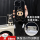 京川旭適用蘋果iphone16pro手機殼新款ins風帶補妝鏡子支架女生可愛創(chuàng)意高顏值全包耐防摔防滑掛繩保護套 鏡子小怪獸支架+掛繩【掛繩四角殼】 iPhone 16 pro