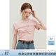 范思藍(lán)恩23FS12684優(yōu)可絲設(shè)計(jì)感娃娃領(lǐng)針織短袖女夏季新款 粉色 L