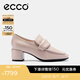 愛步（ECCO）樂福鞋女 25年新款優(yōu)雅淺口正裝單鞋粗跟高跟鞋女 型塑291903 灰粉色29190301386 38