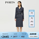 PORTS 寶姿秋冬新品女裝優(yōu)雅修身中長裙通勤V領(lǐng)針織連衣裙 ALM9N012NCF022-丈青混色-3 XS (2)
