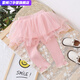 雷姆汀女童時(shí)尚洋氣褲裙秋冬女寶寶假兩件加絨褲裙女孩長(cháng)褲裙潮褲裙女童 粉色蝴蝶結褲裙 80