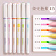 得力雙頭螢光筆彩色記號(hào)筆學(xué)生用軟頭莫蘭迪大容量雙色斜頭透明護(hù)眼馬卡龍做筆記瑩光銀光標(biāo)記筆套裝 【超劃算】【圓桿6支/6色】螢光色系