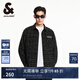 杰克·瓊斯（JACK&JONES）百搭簡約字母刺繡時尚通勤潮流翻領(lǐng)襯衫上衣外套男裝2251O3025 E41黑色 常規(guī) XL
