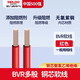 德力西電線國標銅BV/BVR銅芯線4/6/10平方阻燃單芯硬線多股軟線 國標足米 BVR軟線（紅色） 4平方毫米 100m