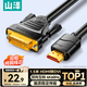 山澤 HDMI轉DVI轉換線(xiàn)4K60Hz  DVI轉HDMI高清線(xiàn)雙向互轉筆記本電腦顯卡顯示器視頻連接線(xiàn)1.5米DH-8015