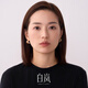 白嵐落霞瑪瑙耳釘女925銀新款輕奢設計高級耳環(huán)本命年生日禮物送老婆 茶色瑪瑙耳圈