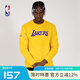NBA官方-勇士湖人隊(duì)同盟系列運(yùn)動(dòng)休閑保暖套頭男秋冬圓領(lǐng)衛(wèi)衣長(zhǎng)袖 湖人隊(duì)/金黃色 S