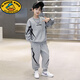 G.DUCKKIDS男童秋裝套裝2025新款兒童衛(wèi)衣中大童裝韓版春秋季洋氣休閑兩件套 灰色 160 cm