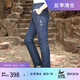優(yōu)艾絲（UAISI）羽絨褲女外穿加厚中高腰戶外運動冬季鵝絨加厚寬松情侶款保暖褲子 女款 藏青色 XL