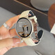 小米機(jī)通用Watch S4智能手表打電話監(jiān)測血壓心率健康運(yùn)動(dòng)跑步手環(huán) 荔枝紋蝴蝶扣·白皮【24h健康監(jiān)測·支付·高清通話