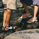 耐克（NIKE）官方男女童SUNRAY ADJUST 6大童涼鞋夏季沙灘輕便DX5544 002黑/白色 37.5