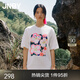 JNBY/江南布衣春秋T恤女復古新中式手繪印花純棉寬松圓領5O2113980 105/半漂白 M