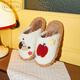 果殼（Gukoo）毛絨棉拖鞋女卡通新款冬季可愛(ài)保暖家居防滑地板拖 杏色 36-37