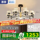 惠普輕奢led客廳大燈水晶吊燈全光譜護眼中山燈具現(xiàn)代北歐吊燈包安裝