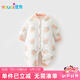 優(yōu)奇嬰兒夾棉連體衣服寶寶秋冬季加棉爬爬服裝新生兒棉服保暖哈衣a類