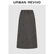 UR2025秋季新款女裝休閑松緊腰棉質(zhì)超寬松A字半裙UWM550031