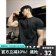 牧唯黑色正肩收袖口短袖男t恤夏季健身運(yùn)動(dòng)速干棉內(nèi)搭顯肌肉健身半袖 黑色 把性價(jià)比拉滿 2XL [建議140-160斤]