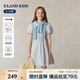 E·LAND KIDS童裝女童純棉連衣裙25年夏季新品洋氣碎花公主短袖 L/Green淺綠色/41 160/S 均碼