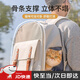 何佳功貓包外出便攜狗狗雙肩貓咪背包透氣帆布寵物書(shū)包籠子幼犬外出背包 白色  背提兩用 10斤內狗狗15斤內貓咪 當/次日達