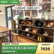各各沃哈迪德復(fù)古實(shí)木展示柜餐邊柜玄關(guān)柜客廳書柜書架置物裝飾柜 博主同款餐邊柜2.4米