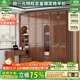 小木窩（XIAOMUWO）衣柜實(shí)木衣柜平開(kāi)門(mén)家用臥室大衣櫥帶折疊鏡子紫金檀木新中式 三門(mén)衣柜