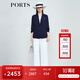 PORTS寶姿女裝2025春夏新款簡(jiǎn)約一?？蹠r(shí)尚丈青色通勤中長(zhǎng)夾克 丈青色 XS （2）