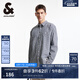 杰克·瓊斯（JACK&JONES）男裝簡約男士襯衣寬松版型條紋設(shè)計休閑文藝風(fēng)長袖襯衫224305036 E40深藍(lán)色 常規(guī) S 170