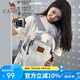 駱駝（CAMEL）大容量書包男女戶外徒步登山包輕便旅行雙肩包173BB02002A雪柔紫