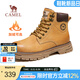 駱駝（CAMEL）王俊凱同款馬丁靴男戶外復(fù)古情侶大黃靴王者凱甲系列登山工裝鞋子 G13W136121R 駝色/咖啡 (加絨款) 42