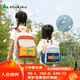 SHUKIKU兒童書包超輕防潑水幼兒園背包防丟失刺繡雙肩包 橘黃色M碼S-2311