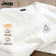 JEEP SPIRIT吉普短袖男士夏季純棉休閑簡(jiǎn)約百搭寬松t恤男生體恤汗衫 白色 L