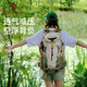 駱駝（CAMEL）戶外登山包旅行輕便大容量雙肩包騎行跑步男女包1F01018B淺卡其
