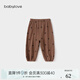babylove兒童褲子夏季薄款純棉透氣吸汗寶寶防蚊褲燈籠褲波點(diǎn)褲子長褲 時(shí)光波點(diǎn)-棕 100 cm
