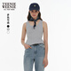 Teenie Weenie小熊小熊女裝T恤2025夏季新款清新少女簡(jiǎn)約休閑通勤無(wú)袖打底背心 中灰色 S