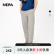 NEPA耐葩2024春夏新品男女同款褲子舒適運動休閑衛(wèi)褲束腿褲7KC1663 淺混雜灰色B33 160 73A(075)