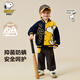 史努比（SNOOPY）童裝男童套裝兒童棒球外套衛褲兩件套休閑外出服 墨鏡史努比深藍