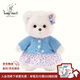 莉娜熊（TeddyTales）故事款小熊玩偶毛絨玩具熊泰迪手作熊娃娃送禮送人生日禮物女生 勿忘我Nezabudka 布丁色小號20cm 禮盒裝