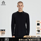 MANGANO 男裝長(zhǎng)袖恤新款半高領(lǐng)男士上衣 黑色 50