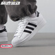 阿迪達斯 （adidas）官方艦店三葉草女鞋夏季新款經(jīng)典運動鞋時尚低幫耐磨休閑鞋板鞋 白色貝殼頭黑標 38.5